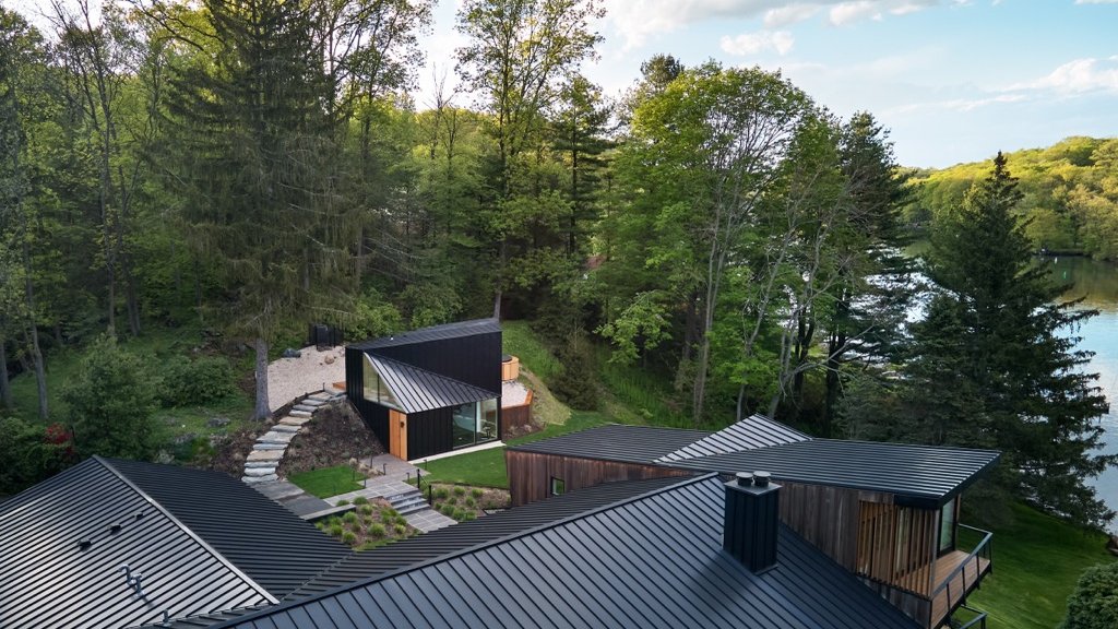 Aerial view of the guest studio