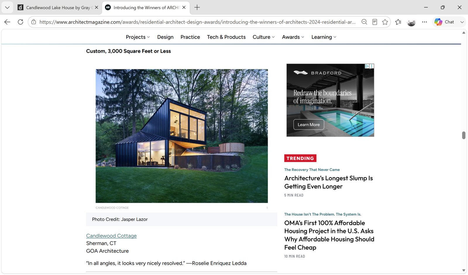 The 2024 Residential Architect Design Awards page