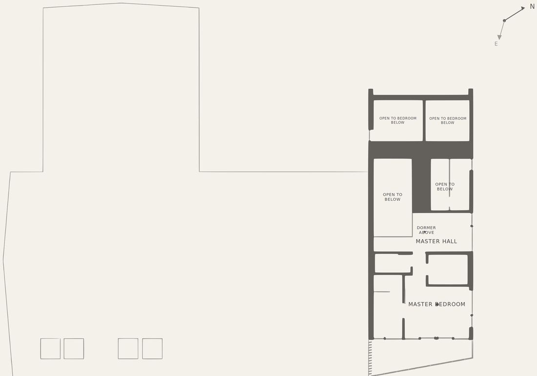 Second floor plan of the main house